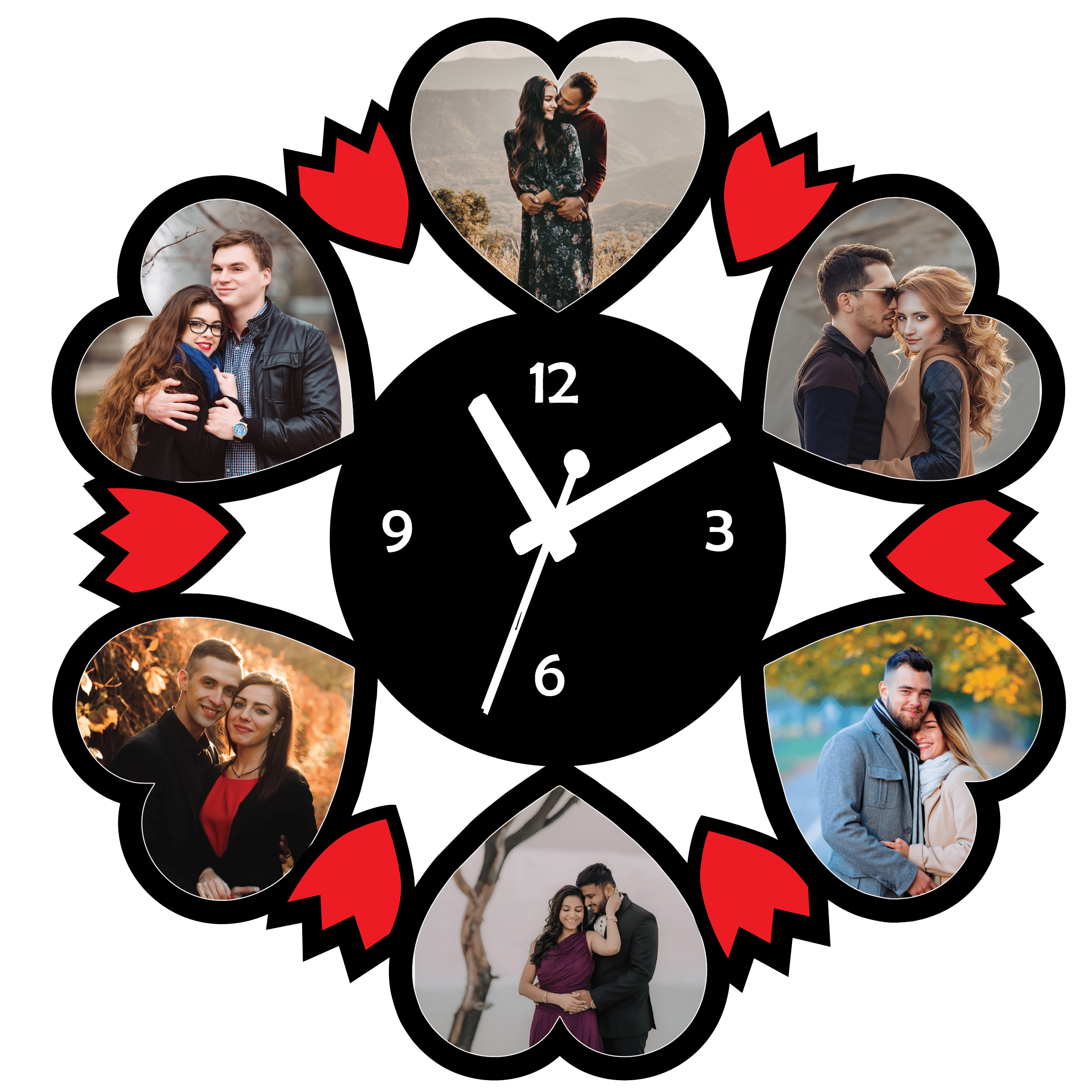 Personalized Wall Hanging Photo Gift with Clock